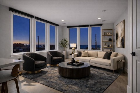 Floor plan for 1 bed, 1 bath, 700 sqft
